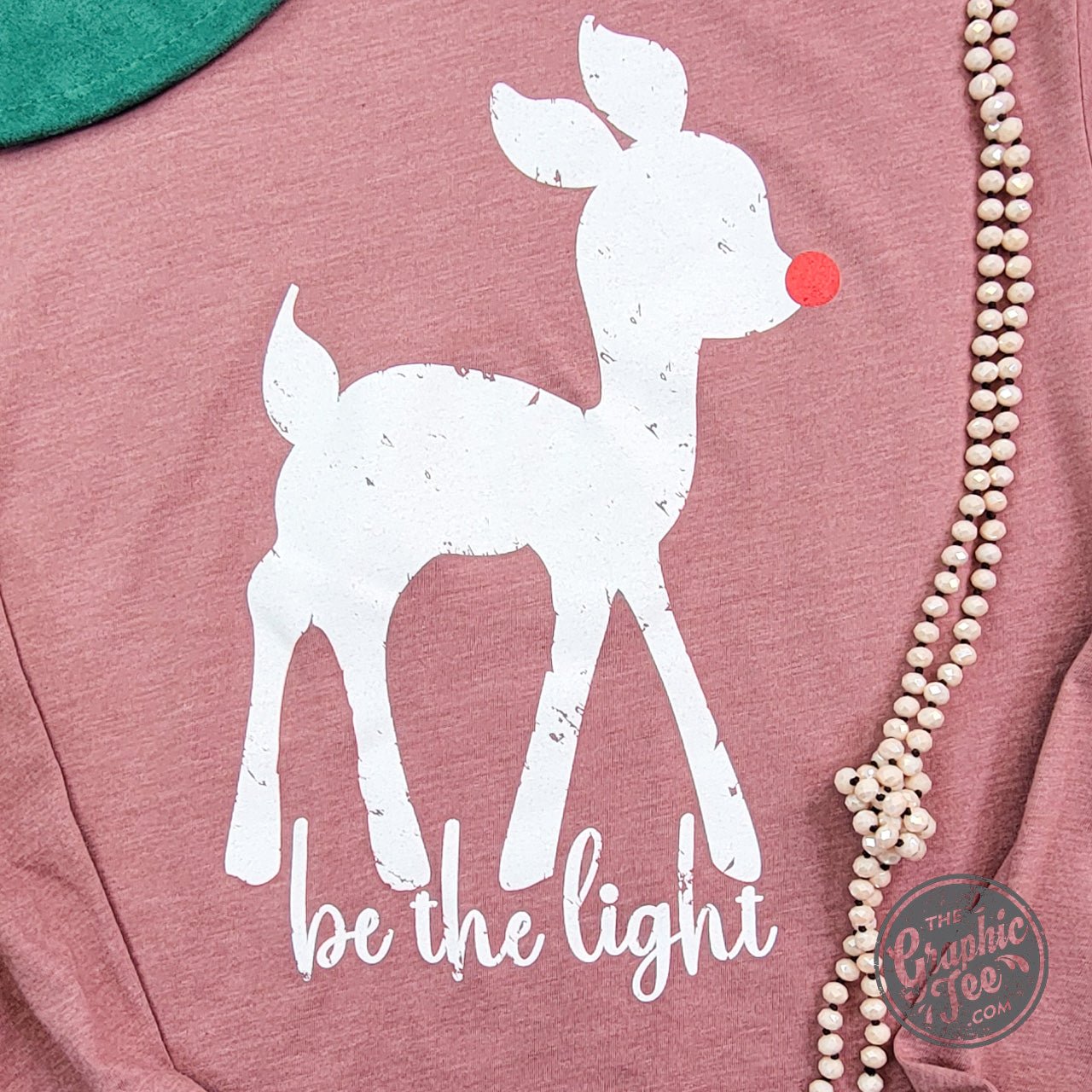 Be The Light Heather Mauve Long Sleeve Tee - Aaria Tees Aaria Tees