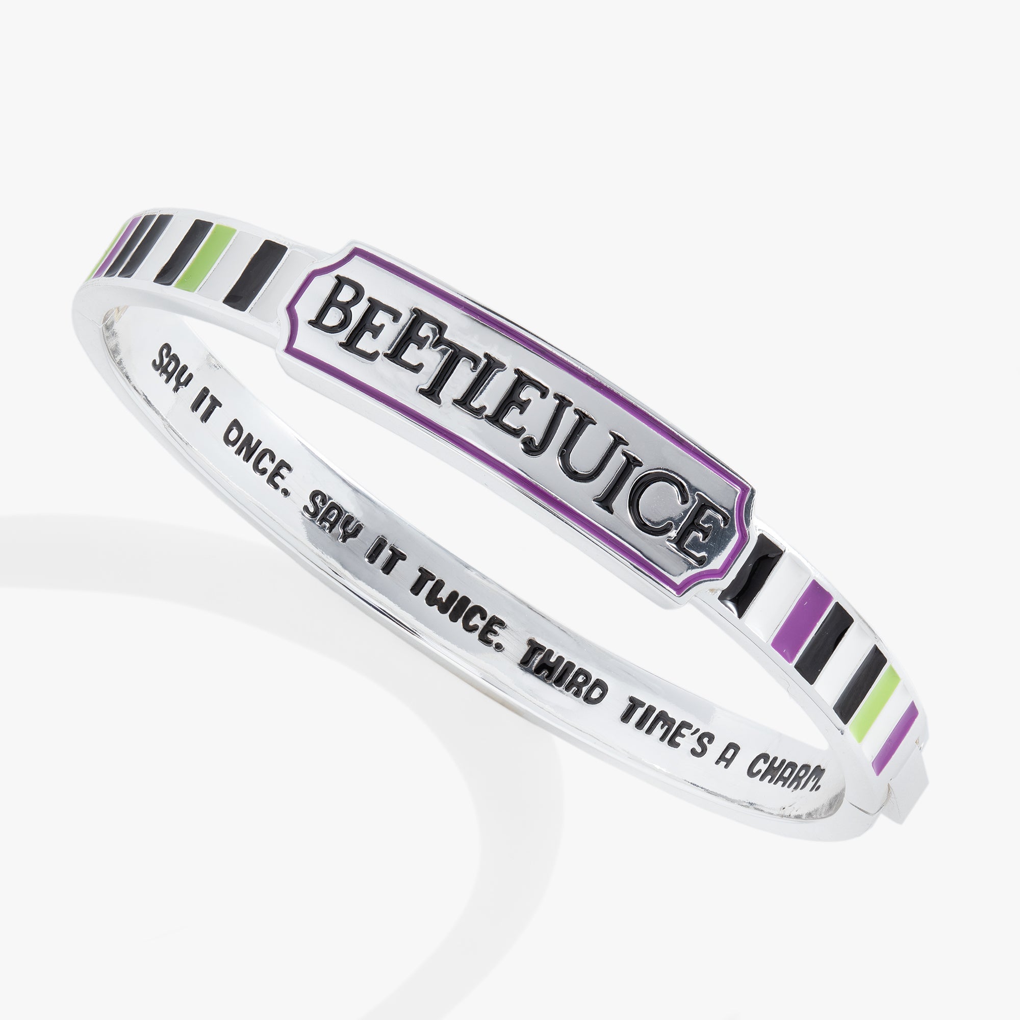 BEETLEJUICE™ 'Say It Once. Say It Twice. Third Time's A Charm' Bangle - Aaria Tees Aaria Tees