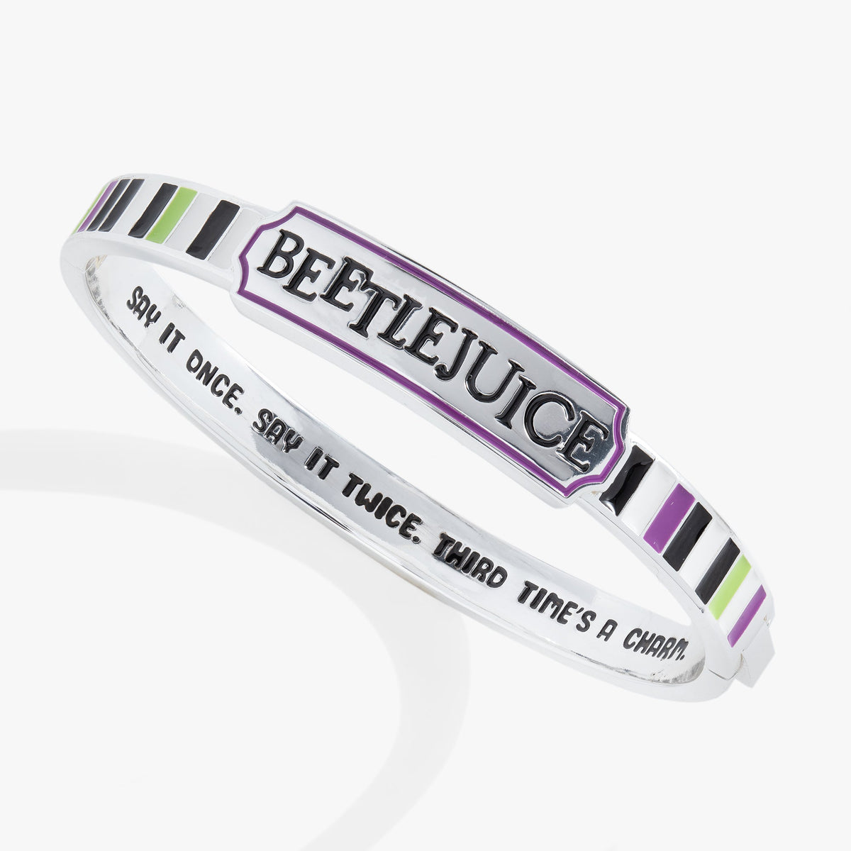 BEETLEJUICE™ 'Say It Once. Say It Twice. Third Time's A Charm' Bangle - Aaria Tees