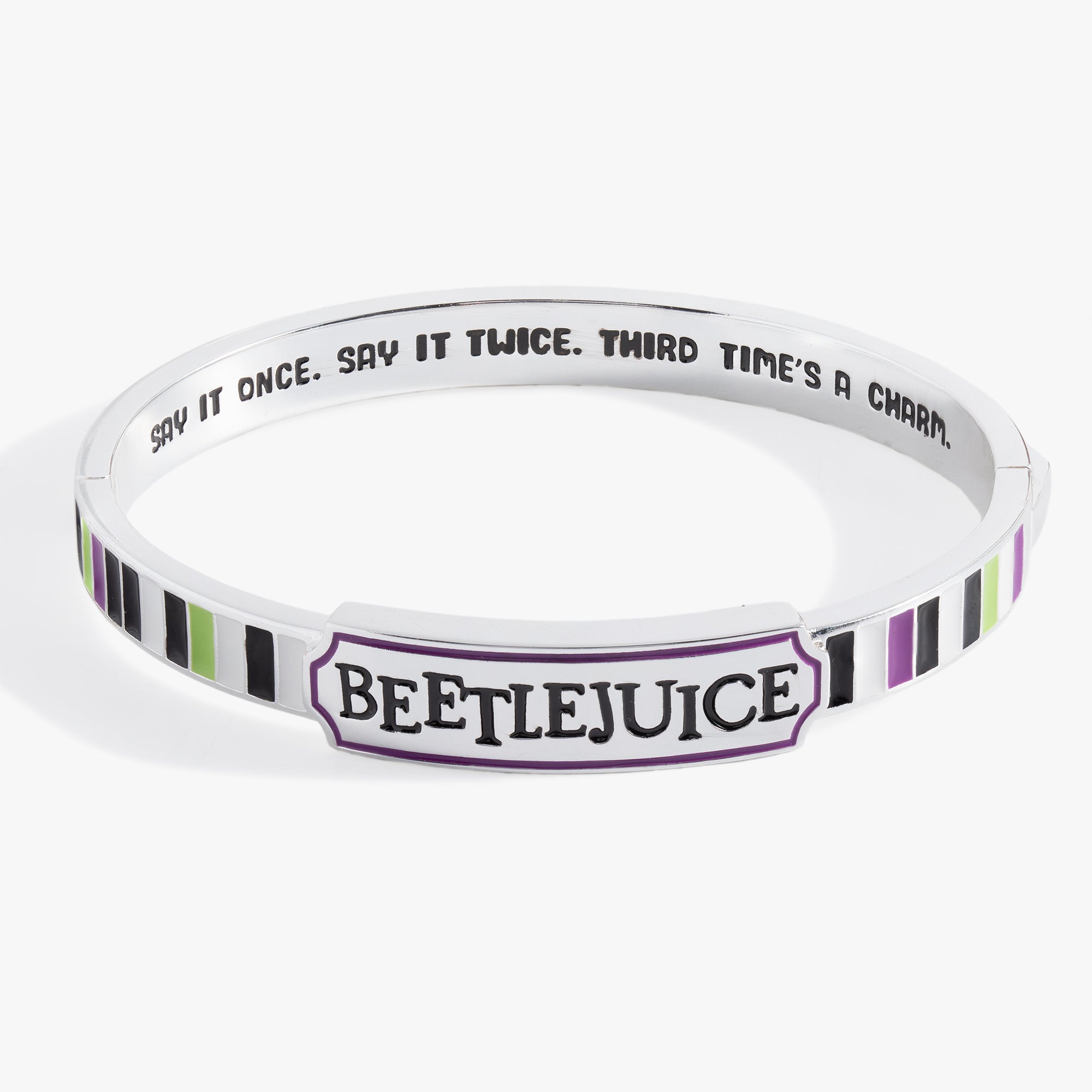 BEETLEJUICE™ 'Say It Once. Say It Twice. Third Time's A Charm' Bangle - Aaria Tees Aaria Tees