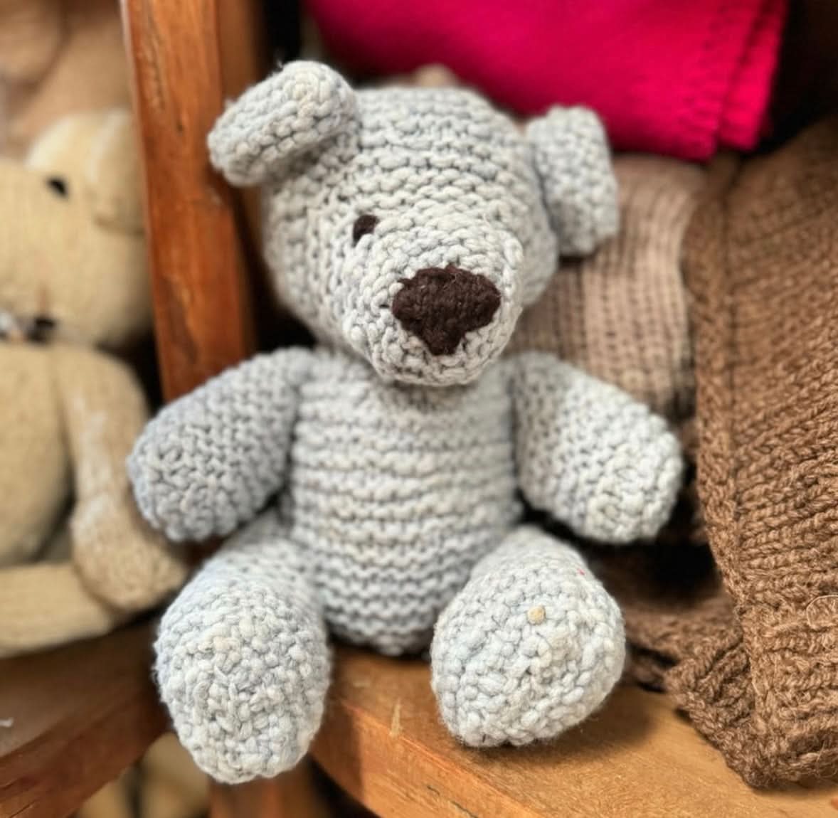 Wool Knit Buddy  | Zee the Blue Bear - Aaria Tees Aaria Tees