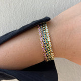 Bezel Tennis Bracelet- Pink Aaria Tees