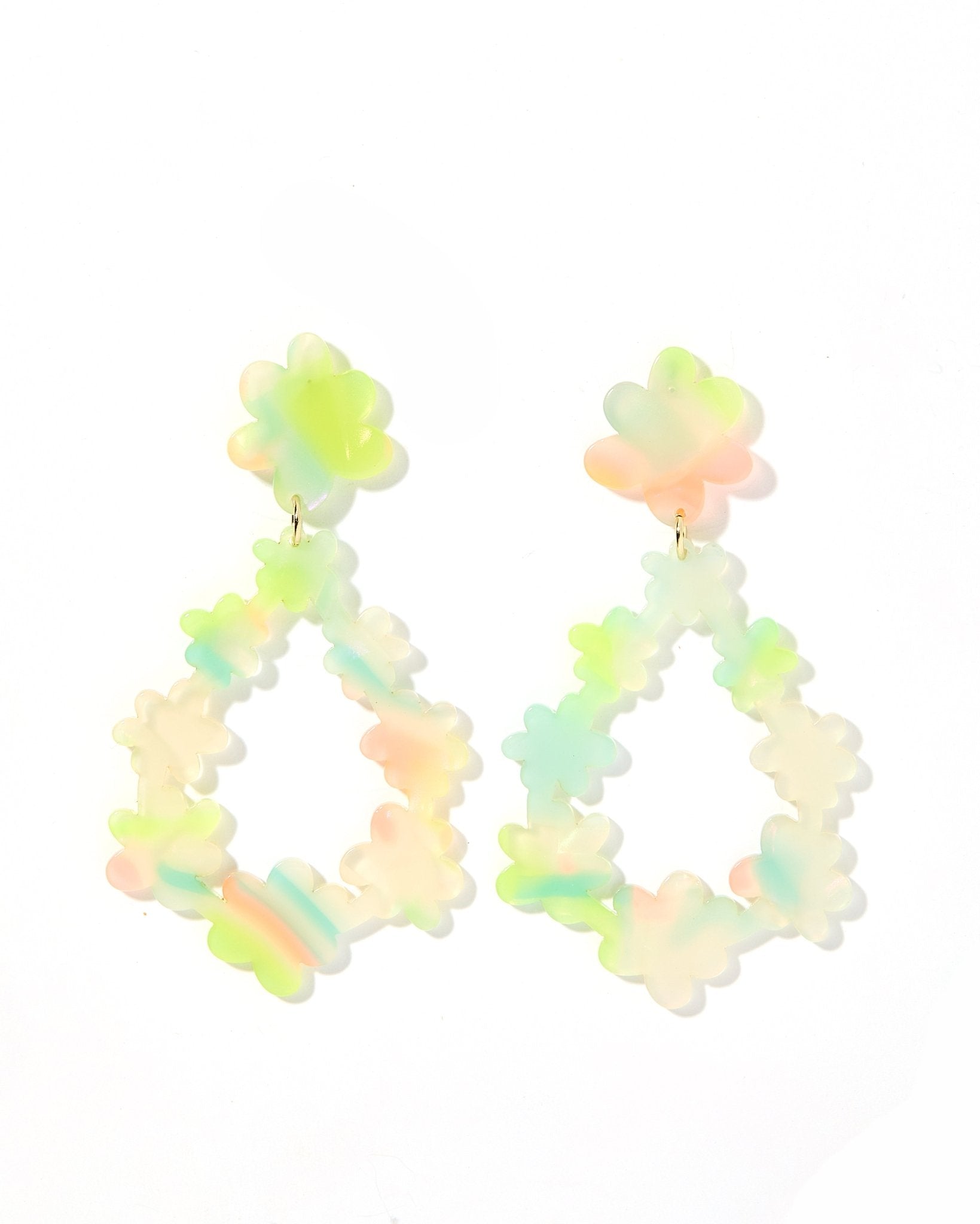 Bianca Statement Earrings - Neon Punch - Aaria Tees Aaria Tees