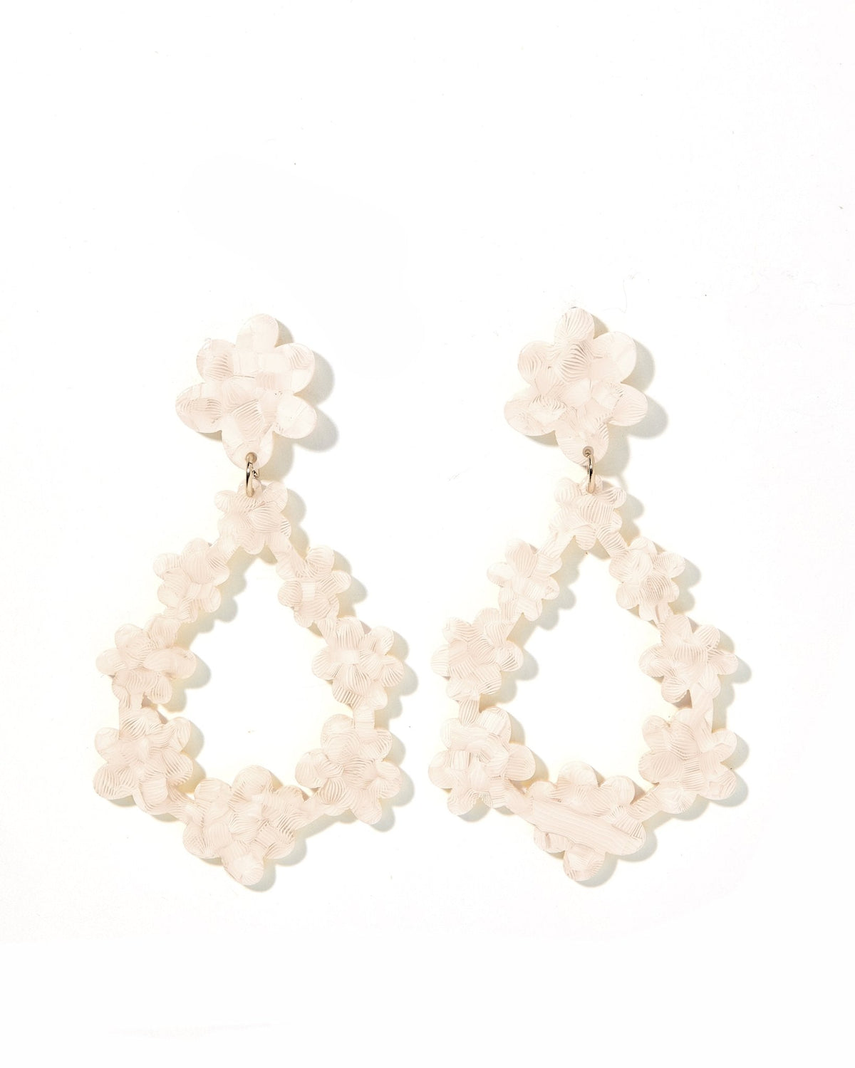Bianca Statement Earrings - White Shell - Aaria Tees
