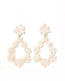Bianca Statement Earrings - White Shell - Aaria Tees Aaria Tees