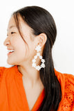 Bianca Statement Earrings - White Shell - Aaria Tees Aaria Tees