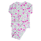 Sweet Purple Flowers Big Kid Pajama Set Aaria Tees