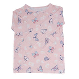 Pink Butterfly Daisy Bamboo Big Kid Pajama Set Aaria Tees