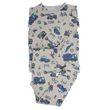 Trucks Diggers Construction Big Kid Pajama Aaria Tees