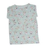 Mint Frenchie Puppy Big Kid Pajama Aaria Tees