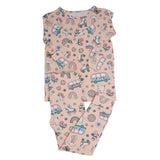 Retro Roller Skates Big Kid Pajama Set Aaria Tees