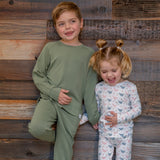 Pink Farm Hens Bamboo Big Kid Pajama Aaria Tees