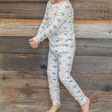 Pink Farm Hens Bamboo Big Kid Pajama Aaria Tees