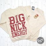 Big Nick Energy Santa Claus Cream Long Sleeve Sweatshirt - Aaria Tees Aaria Tees