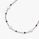 Black Enameled Chain Coin Station Anklet - Aaria Tees Aaria Tees