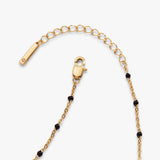 Black Enameled Chain Coin Station Anklet - Aaria Tees Aaria Tees