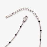 Black Enameled Chain Coin Station Anklet - Aaria Tees Aaria Tees