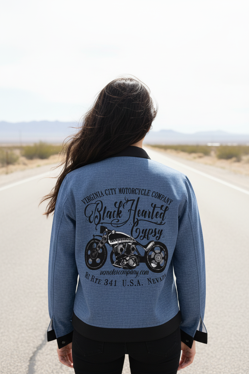 Black Hearted Gypsy | Women's Cotton Button Up Jacket | VCMCo. - Aaria Tees Aaria Tees