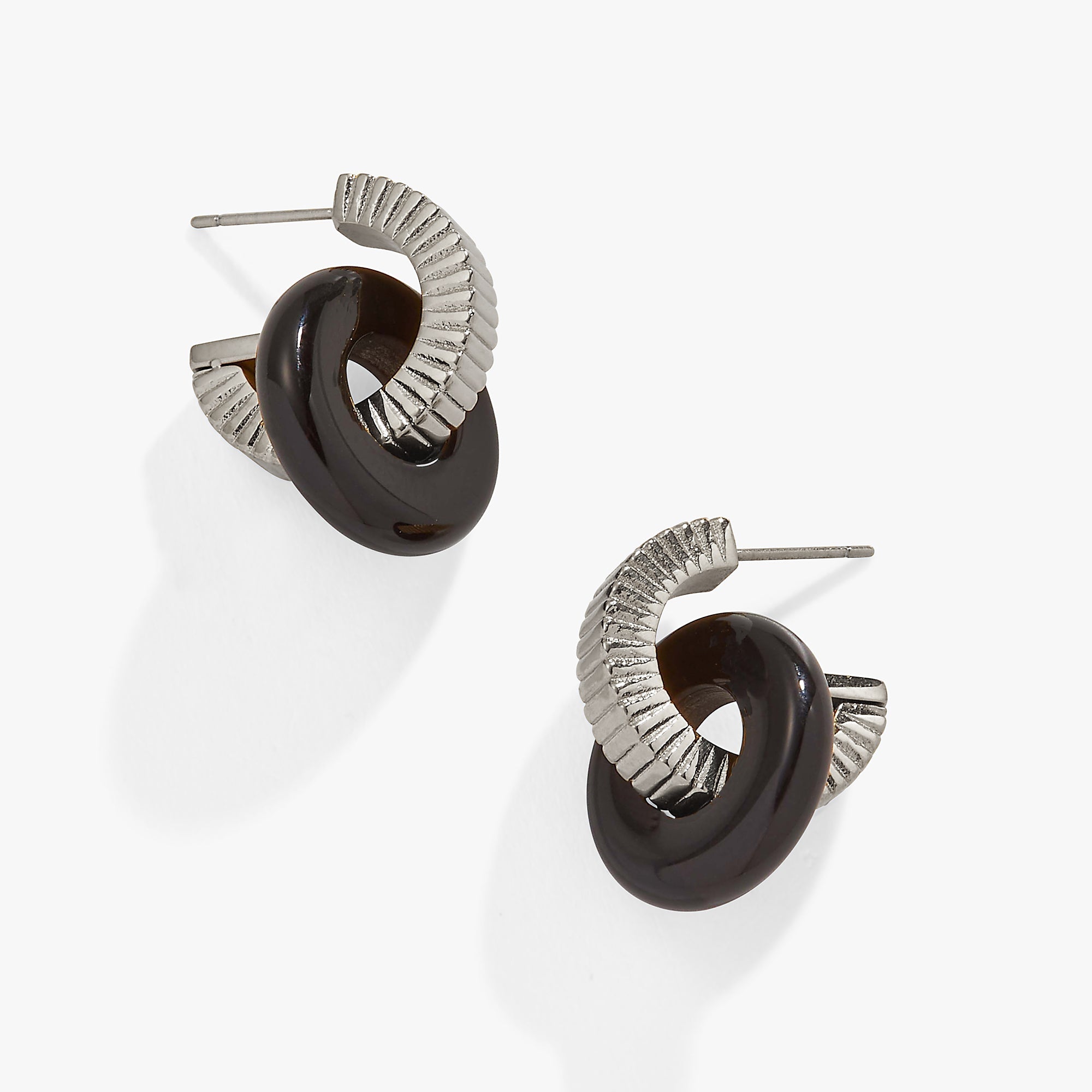 Black Onyx Textured Earrings - Aaria Tees Aaria Tees