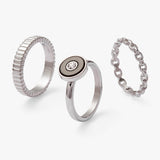 Black Onyx Ring Set of 3 - Aaria Tees Aaria Tees