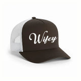 Embroidered Wifey Trucker Hat – Classic Mesh Cap for Wedding or Anniversary - Aaria Tees Aaria Tees