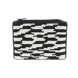 Black and White Beaded Pouch - Aaria Tees Aaria Tees