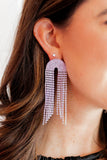 Blair Statement Earrings - Lavender - Aaria Tees Aaria Tees
