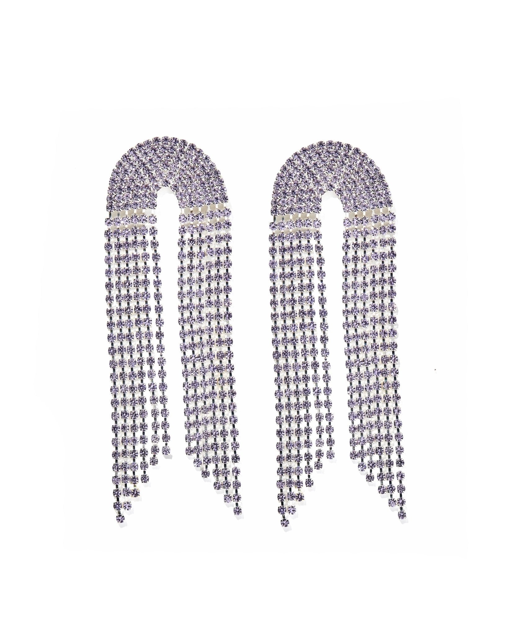 Blair Statement Earrings - Lavender - Aaria Tees Aaria Tees