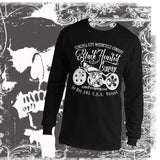 Black Hearted Gypsy Bike - Men's Long Sleeve Motorcycle T-Shirt - Aaria Tees Aaria Tees