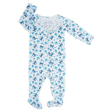 Blue Crabs Zipper Footie Aaria Tees