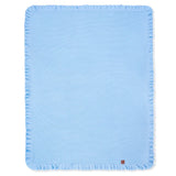 Ruffled Edge Knit Baby Blanket in Baby Blue - Aaria Tees Aaria Tees
