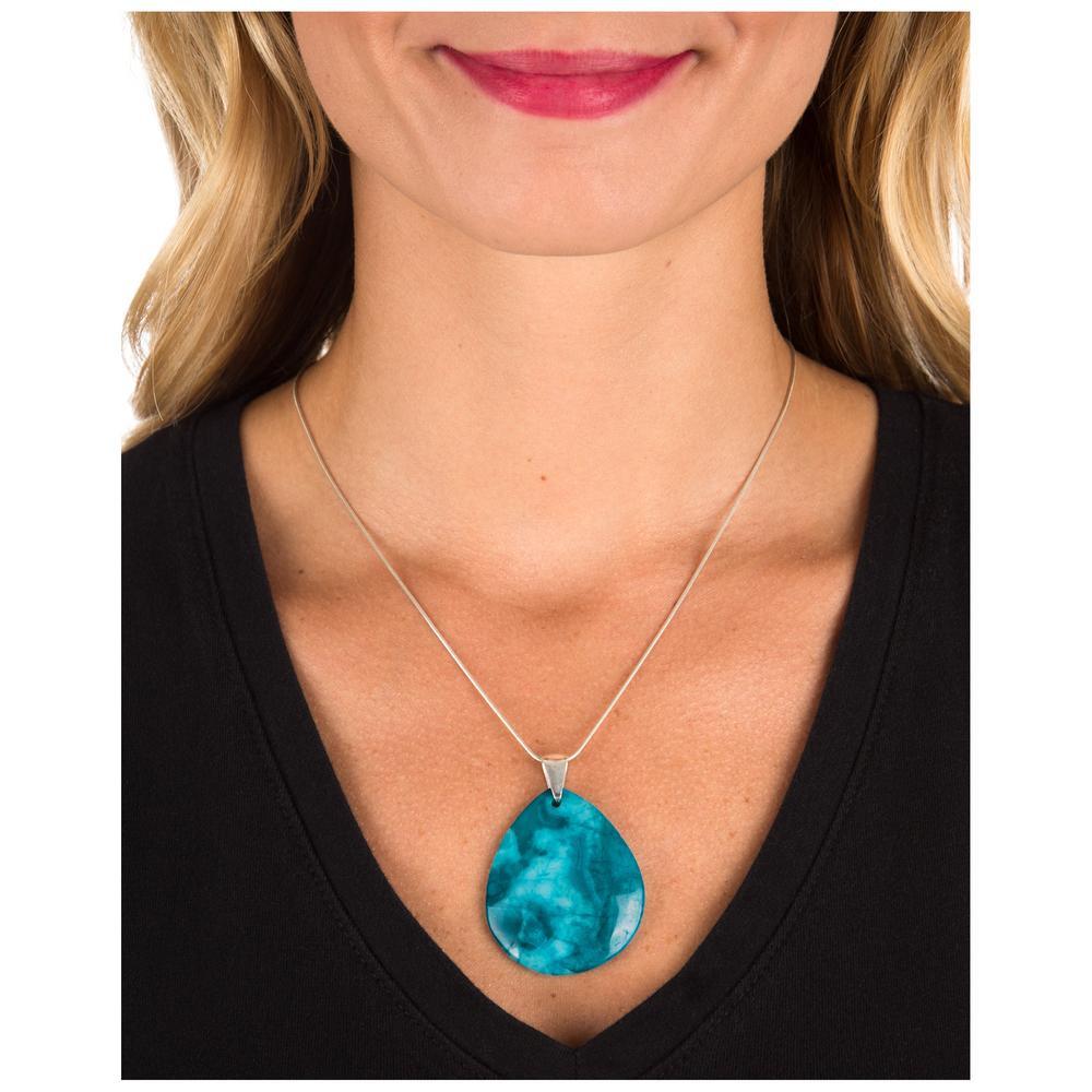 Blue Sky Crazy Lace & Sterling Necklace - Aaria Tees Aaria Tees