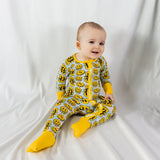 TRIPPY SMILES BLUE BAMBOO ZIPPY - Aaria Tees Aaria Tees