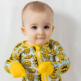 TRIPPY SMILES BLUE BAMBOO ZIPPY - Aaria Tees Aaria Tees