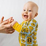 TRIPPY SMILES BLUE BAMBOO ZIPPY - Aaria Tees Aaria Tees
