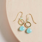 The Airie Earring - Blue Chalcedony Silver Aaria Tees