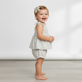 Organic Hair Bow Clip - Tulle Floral - Aaria Tees Aaria Tees