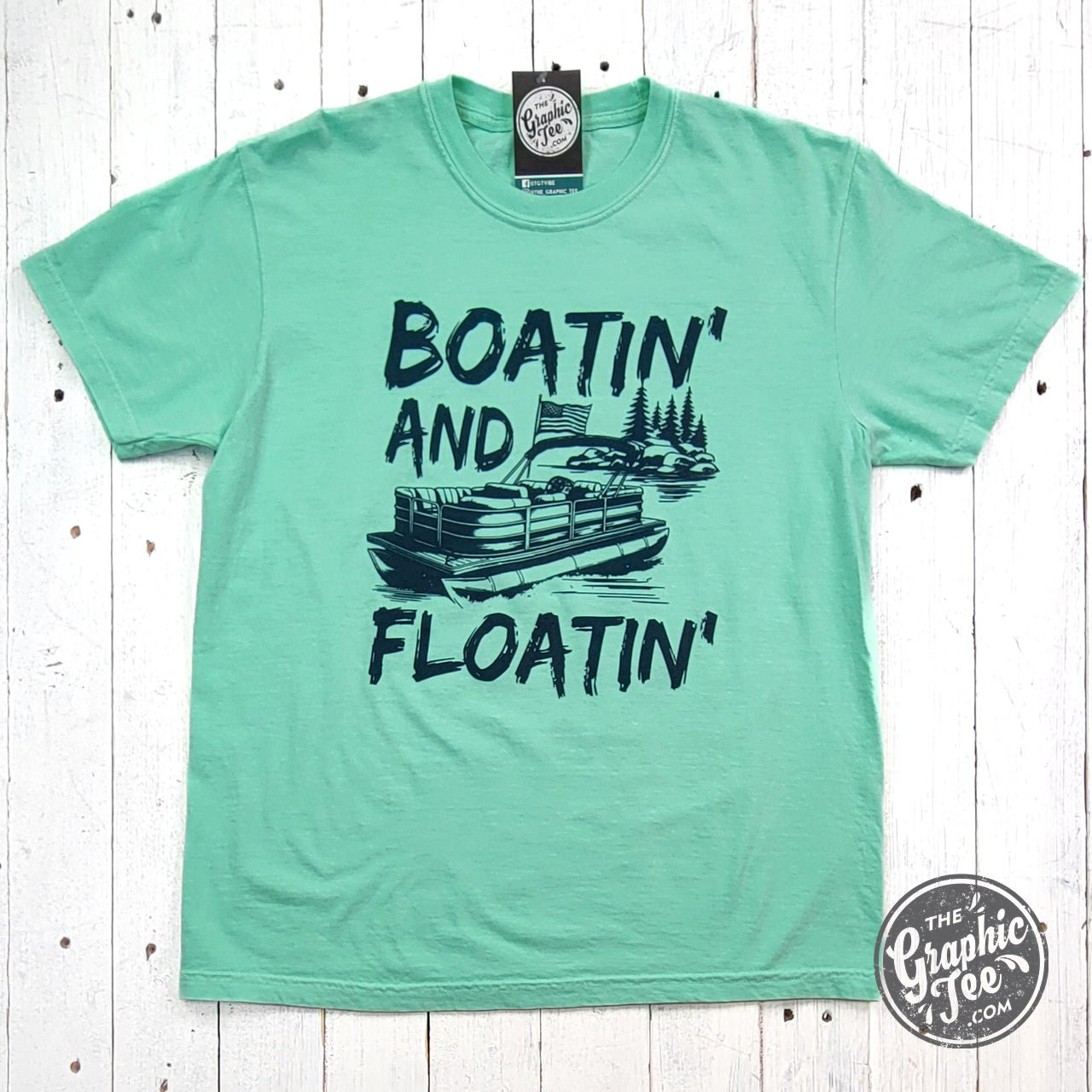 Boatin' and Floatin' Pigment Dyed Tee - Aaria Tees Aaria Tees