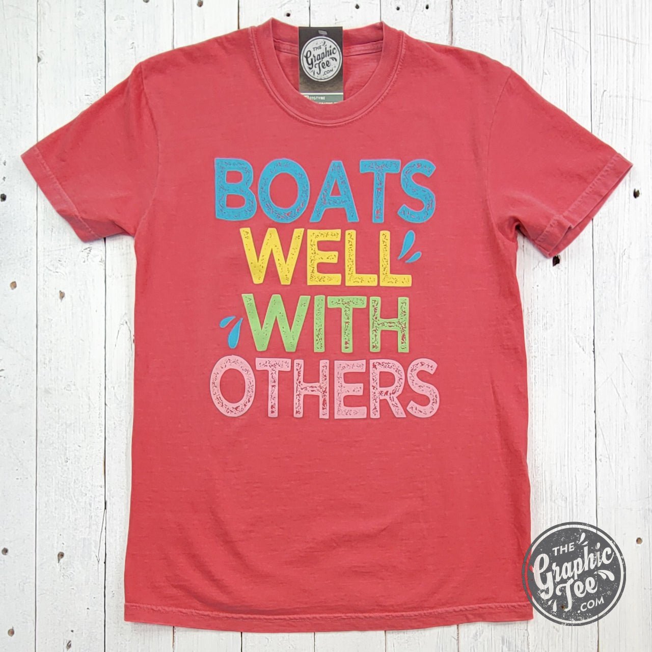 Boats Well With Others Pigment Dyed Tee - Aaria Tees Aaria Tees