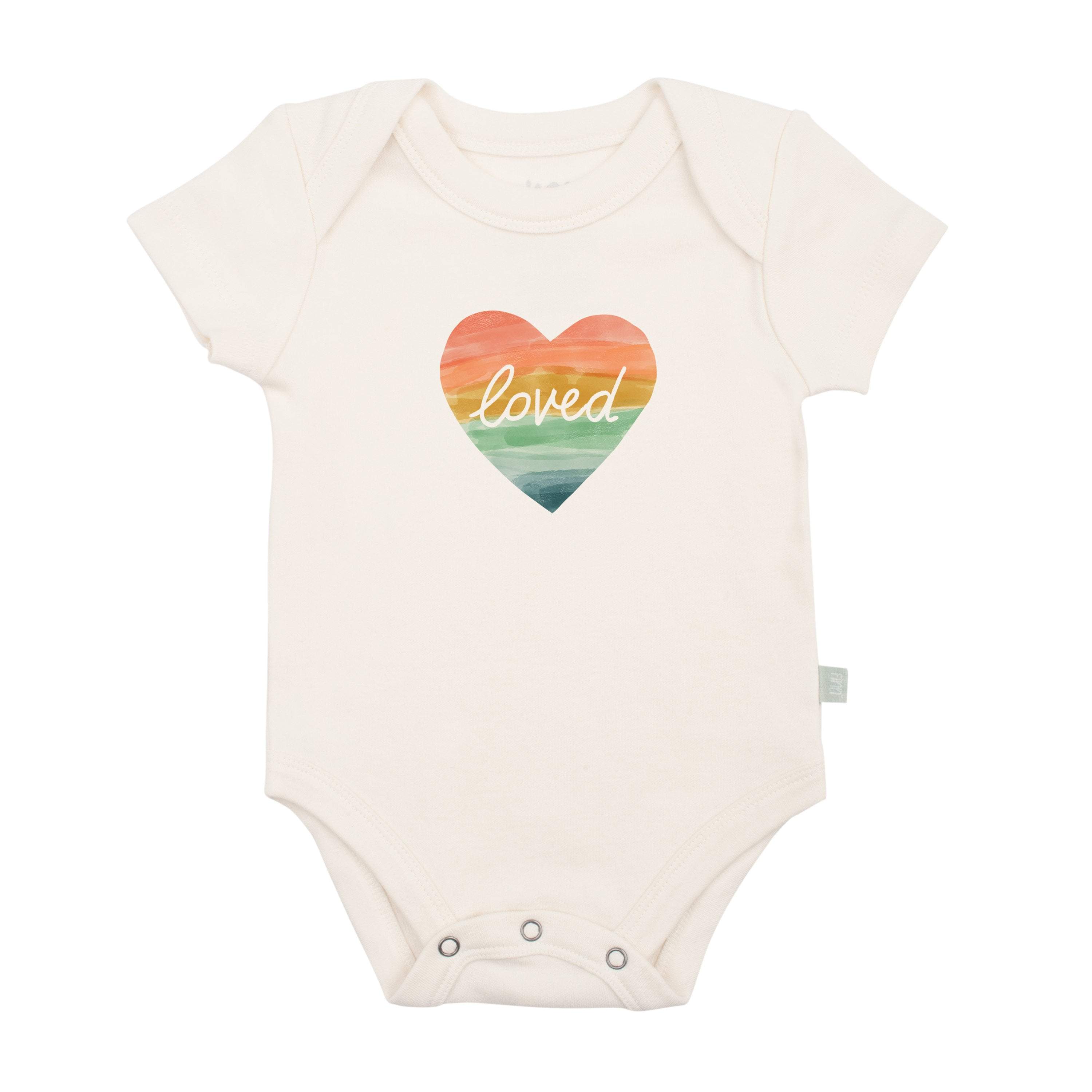 graphic bodysuit | loved rainbow heart - Aaria Tees Aaria Tees