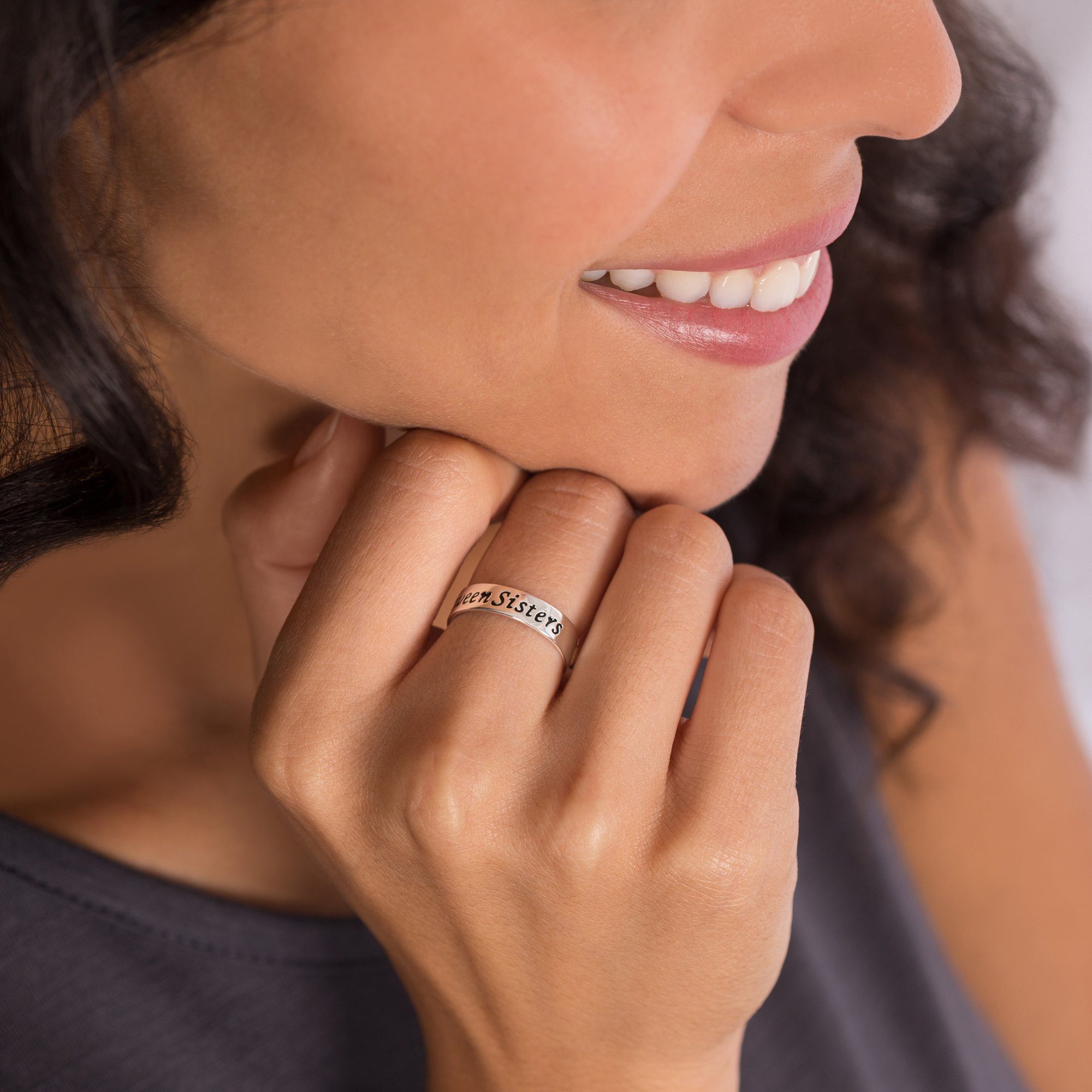 Bond Between Sisters Sterling Ring - Aaria Tees Aaria Tees