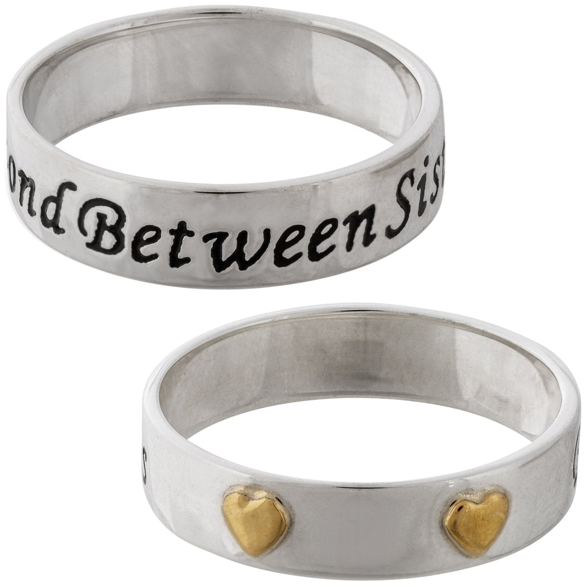 Bond Between Sisters Sterling Ring - Aaria Tees