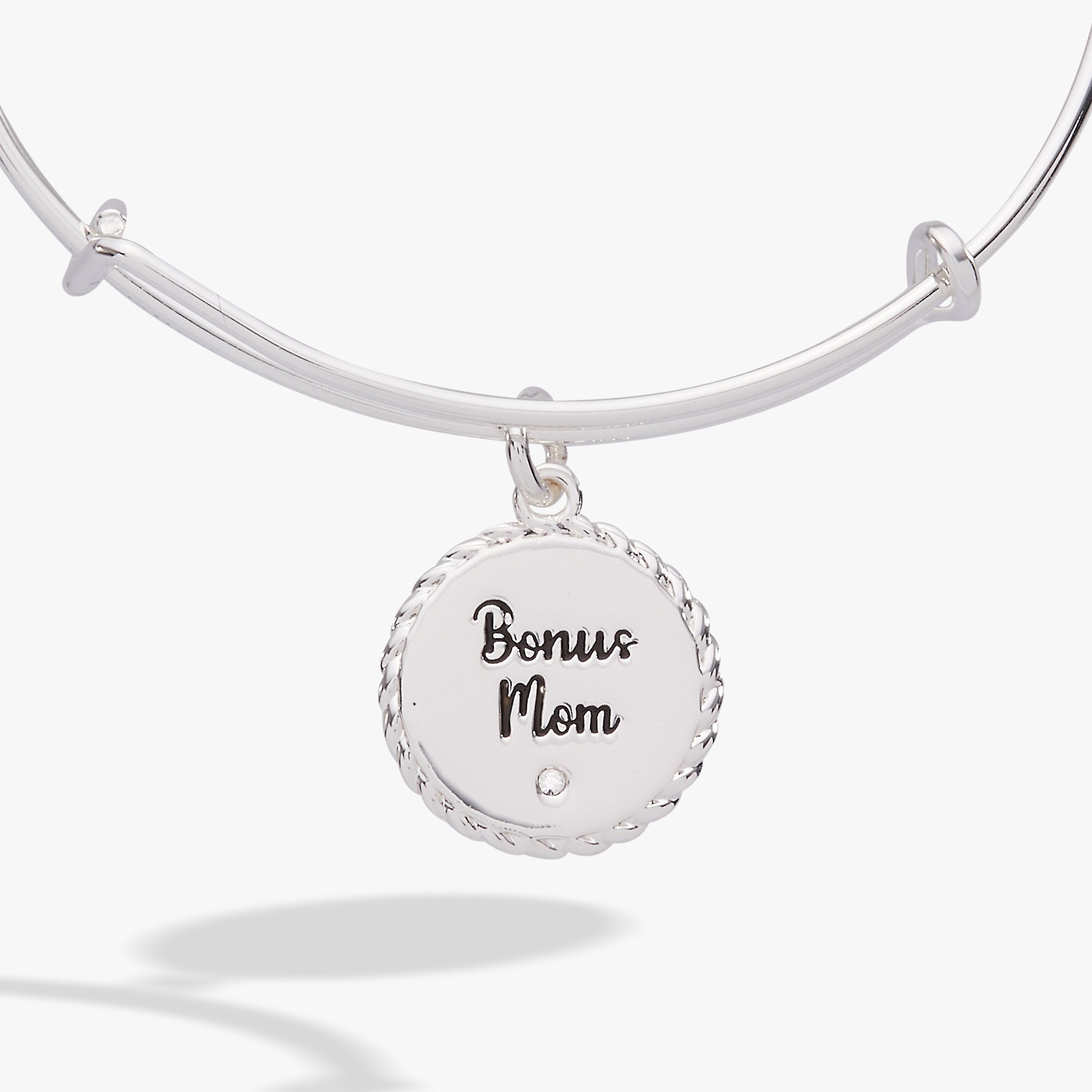 Bonus Mom 'Family Isn't Only Blessed By Name' Charm Bangle - Aaria Tees Aaria Tees