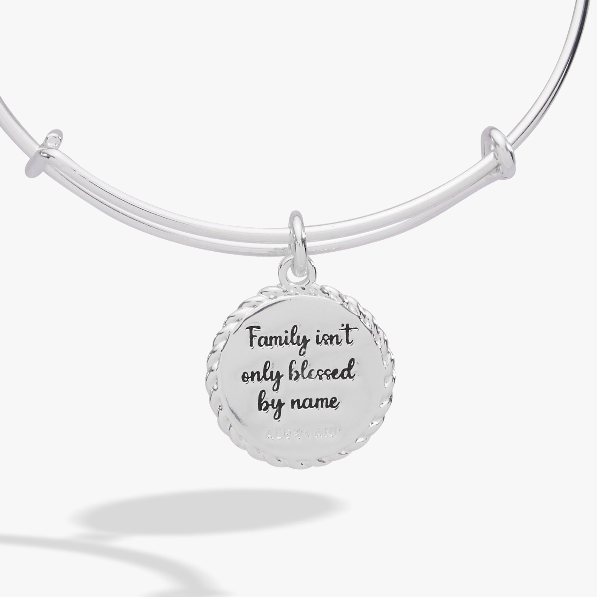 Bonus Mom 'Family Isn't Only Blessed By Name' Charm Bangle - Aaria Tees Aaria Tees