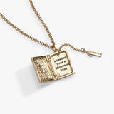 'A Reader Lives A Thousand Lives' Book Club Locket Pendant - Aaria Tees Aaria Tees