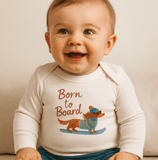 long sleeve graphic bodysuit | born to board - Aaria Tees Aaria Tees