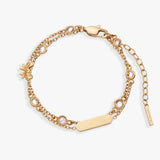 Bow Chain Double Strand Bracelet - Aaria Tees Aaria Tees