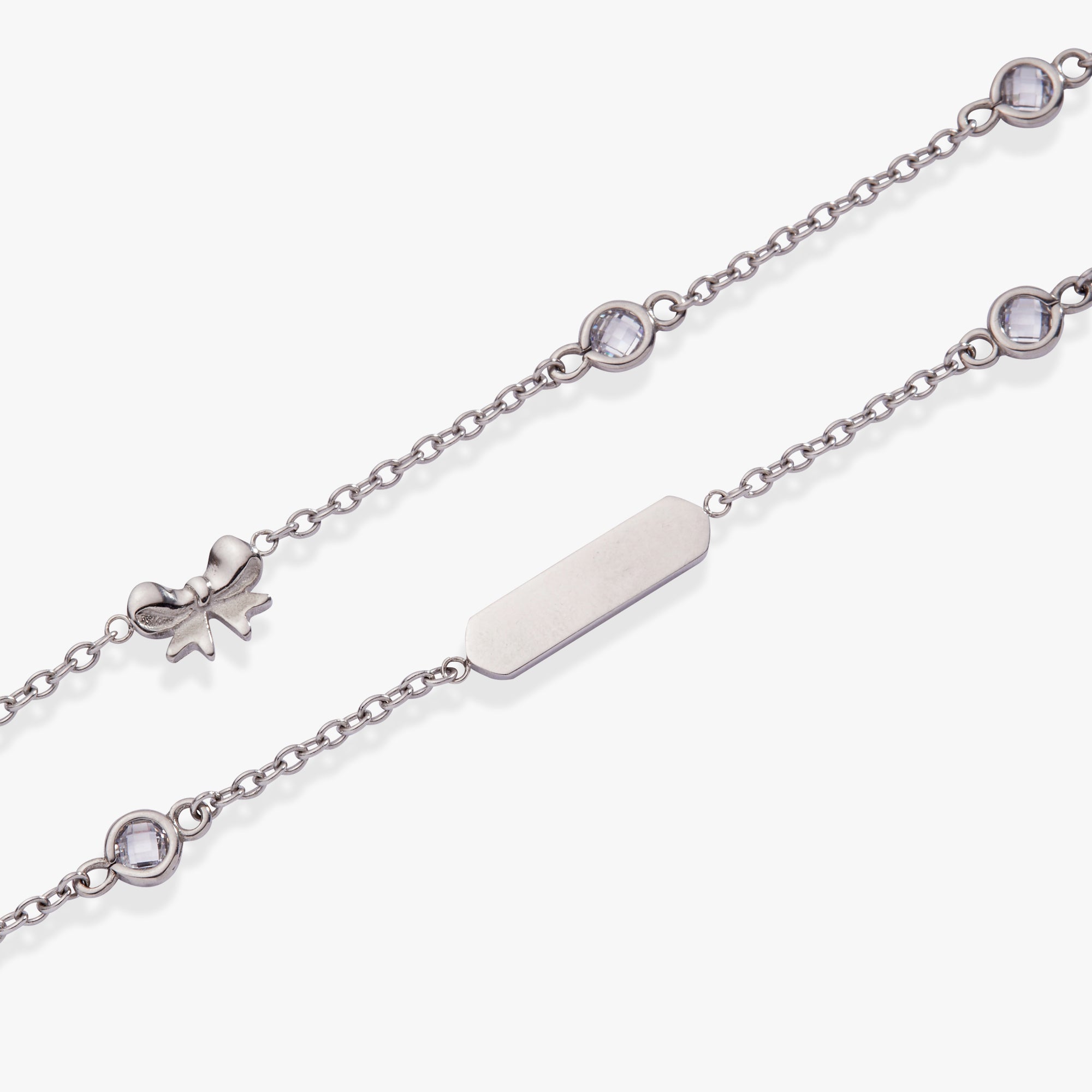Bow Chain Double Strand Bracelet - Aaria Tees Aaria Tees