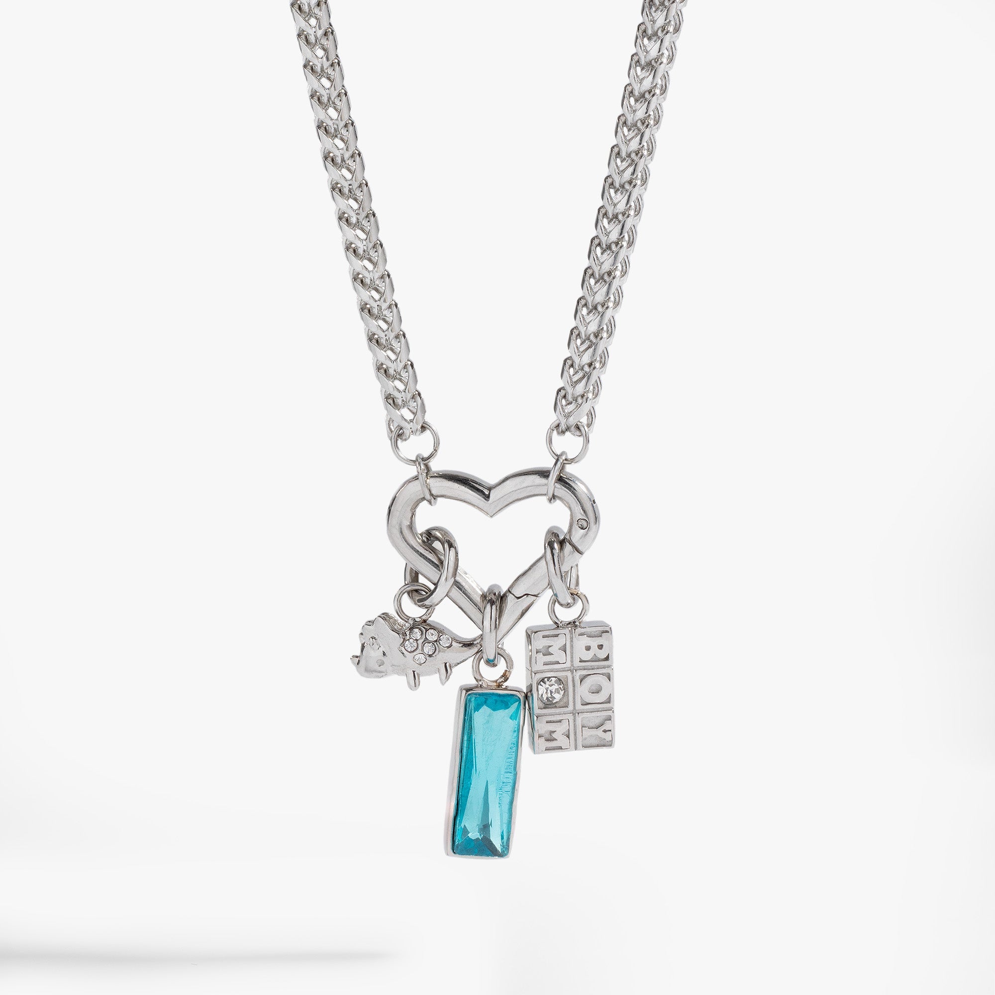 Boy Mom Interchangeable Charm Necklace - Aaria Tees Aaria Tees