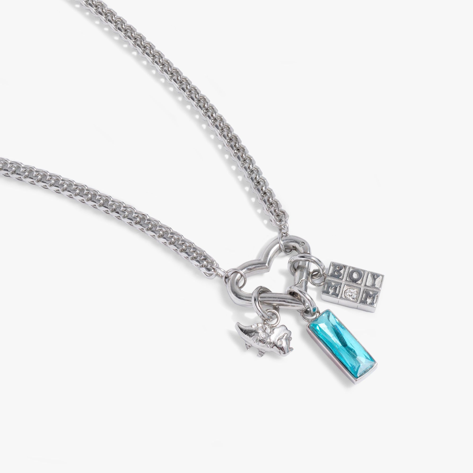 Boy Mom Interchangeable Charm Necklace - Aaria Tees Aaria Tees